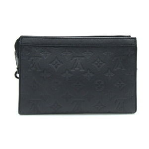 Louis Vuitton Black Noir Shadow Black Crossbody Wallet Wearable Gaston Bag